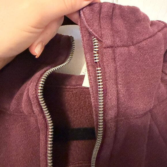 Lululemon Scuba Full Zip Hoodie Women’s Size 8 Burgundy Plum Hooded Sweatshirt - Picture 8 of 8